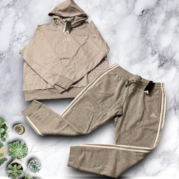NWT ADIDAS 2 PC hoodie sweatshirt  jogger sweatpants outfit size XL set - Picture 4 of 5